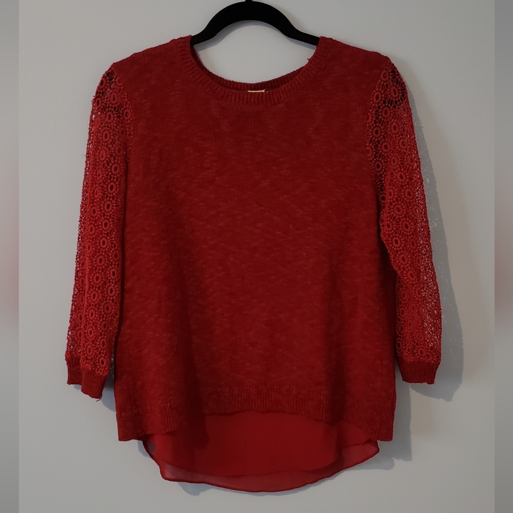 Lucky Brand Red Knite Blouse